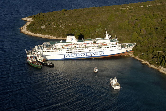 Mjesto nasukavanja trajekta Marko Polo