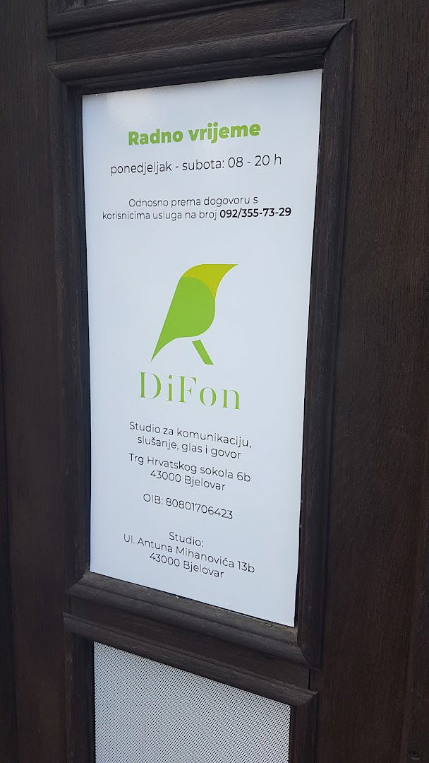 DiFon d.o.o. Studio za komunikaciju, slušanje, glas i govor