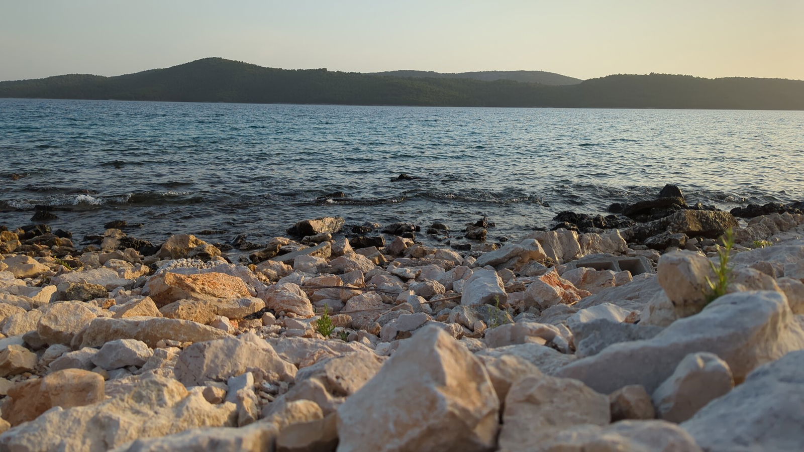 Public Beach with rocks