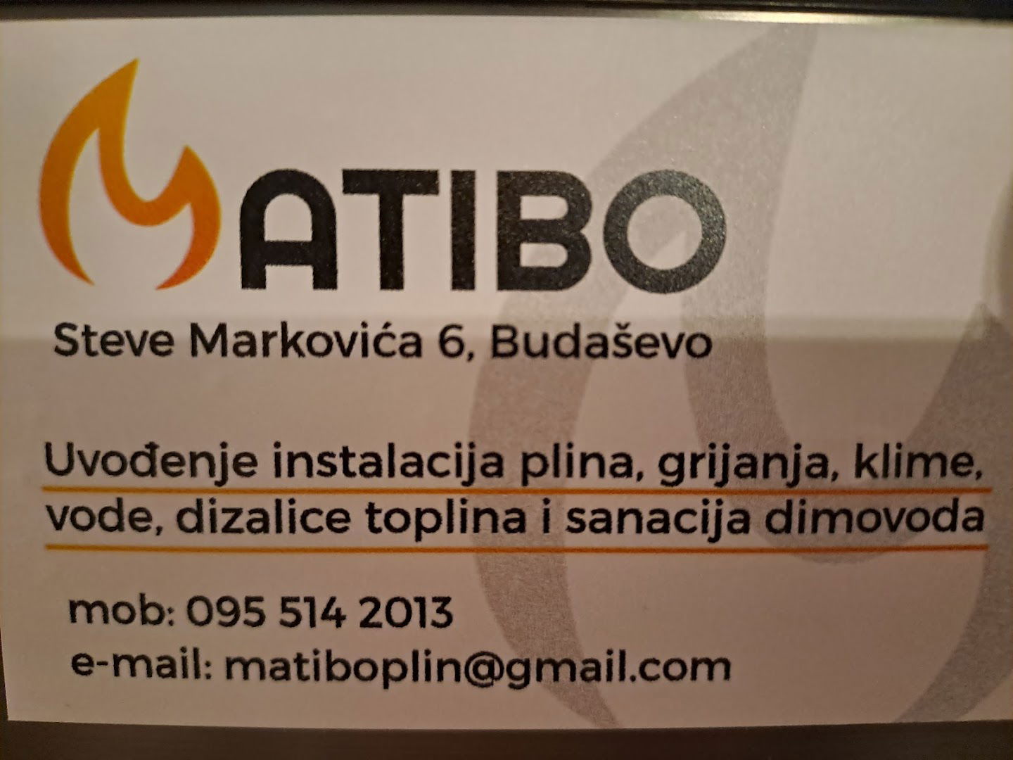 Matibo plinoinstalaterski obrt vl. Dejan Beriša