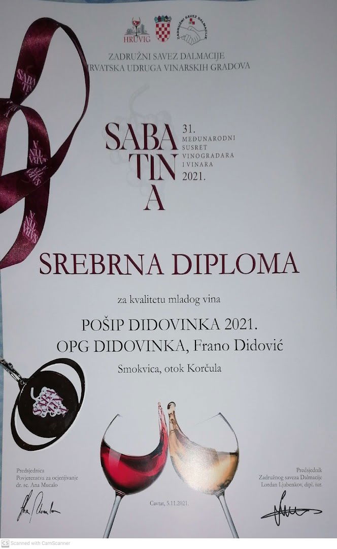 OPG DIDOVINKA, FRANO DIDOVIĆ- DIDOVINKA WINERY