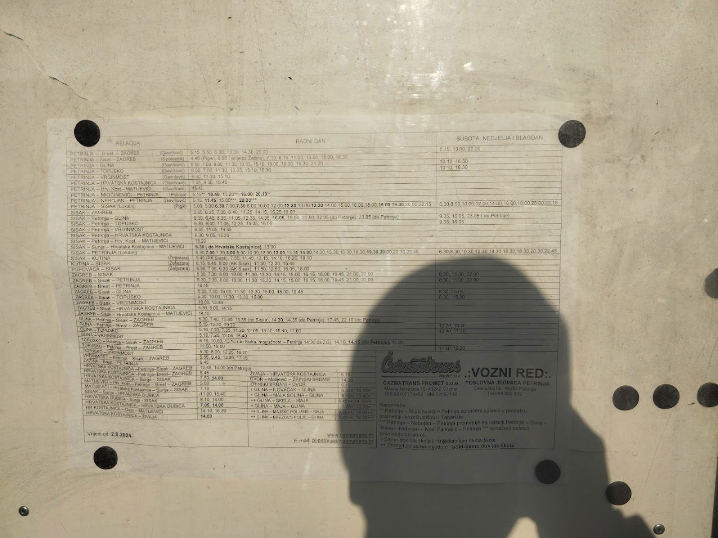 petrinja kaladvor autobus Novi ovdje