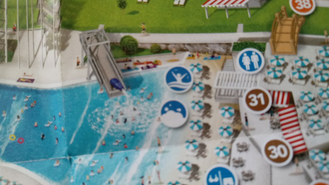 Toilette, between Pirate Lagoon and Crazy Hills