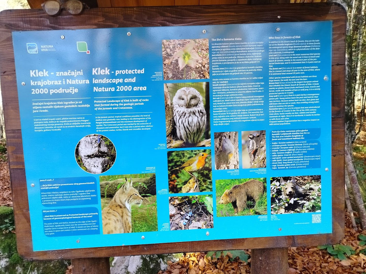 Početna točka hiking staze Klek