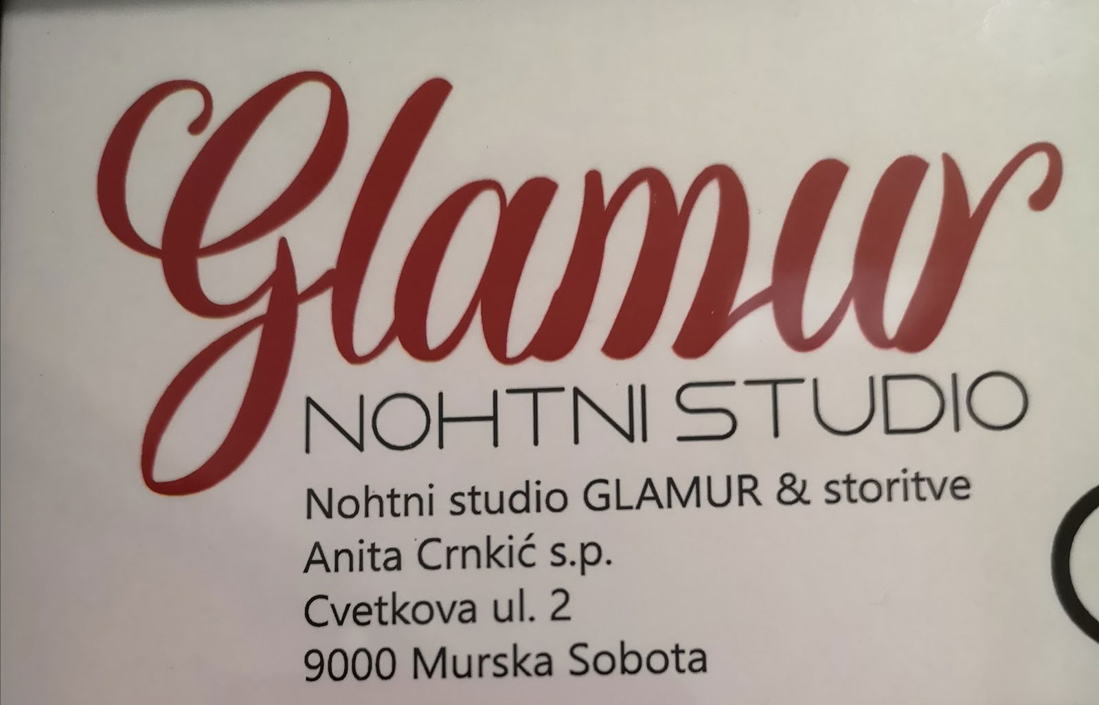 Nohtni studio Glamur & storitve, Anita Crnkić, s.p.