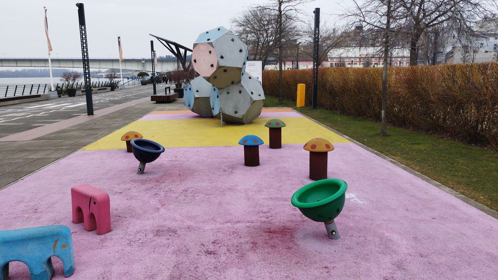 Park with a Spider's Web