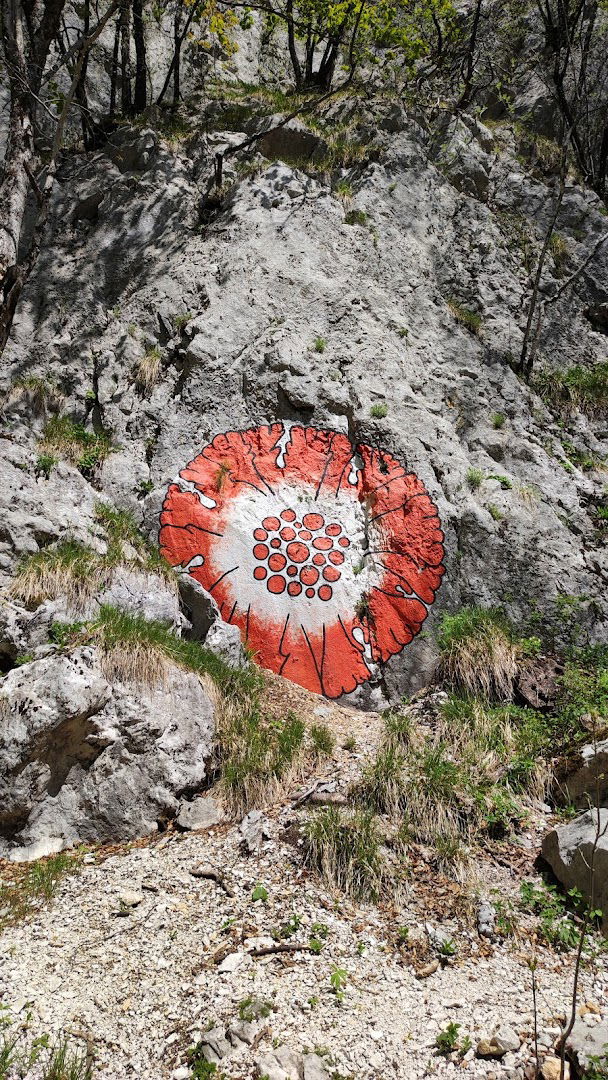 Rock Painting On The Cliff, Učka Land Art Trail