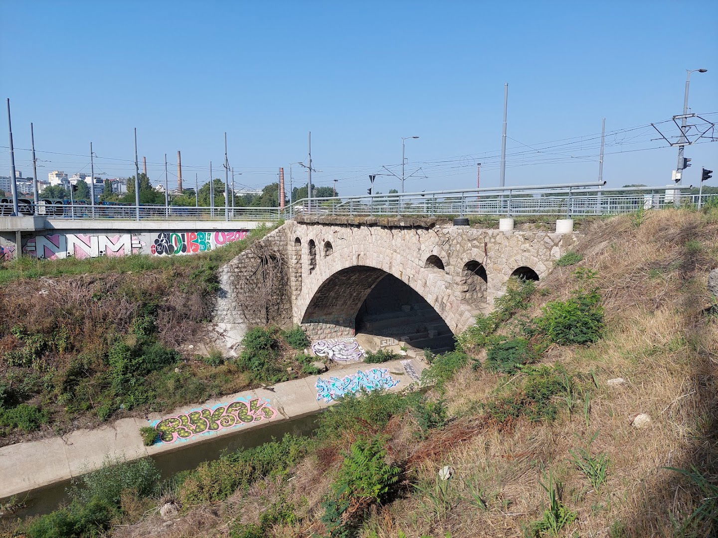 Old stone bridge over Topčiderka river