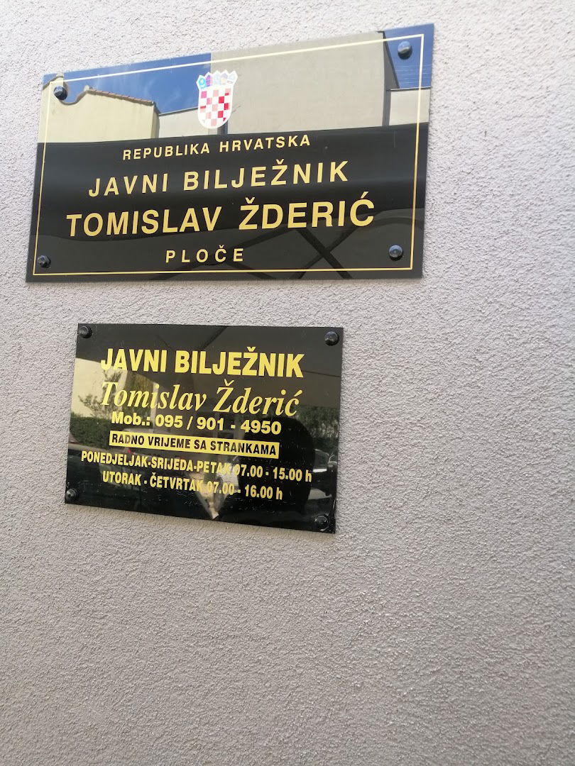 Javni bilježnik Tomislav Žderić