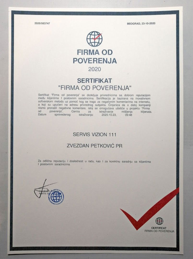 Servis racunara Vizion 111