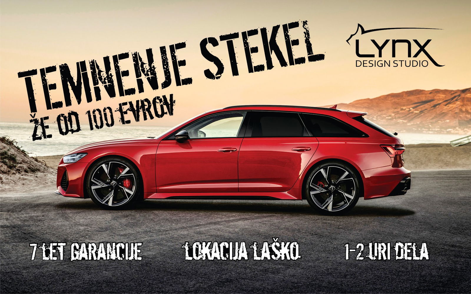 Temnenje stekel LAŠKO - Lynx Design Studio