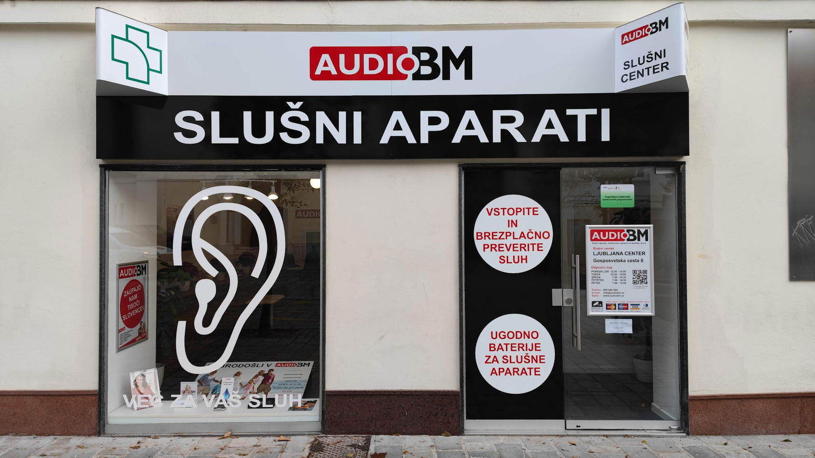 AUDIO BM slušni aparati LJUBLJANA CENTER GOSPOSVETSKA