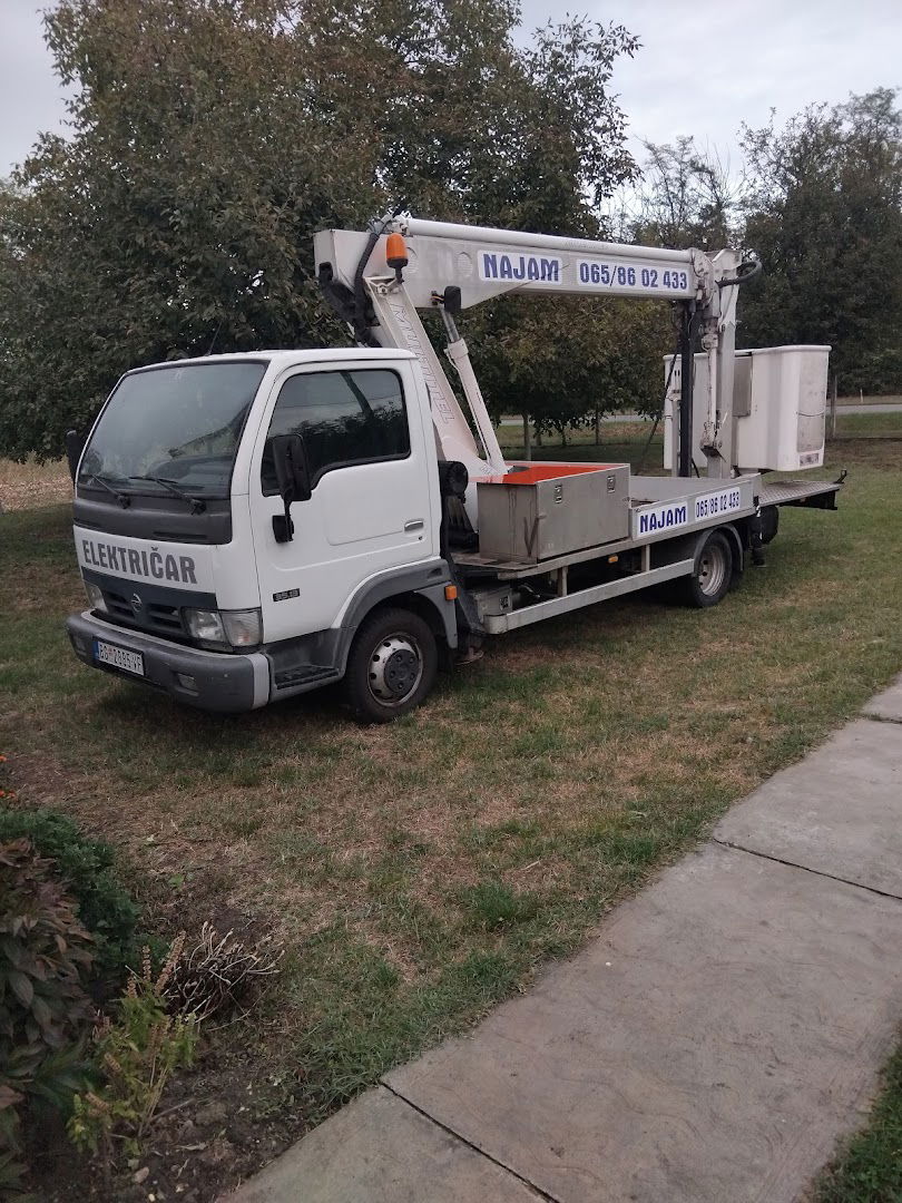 Električar Beograd sa kranom i korpom