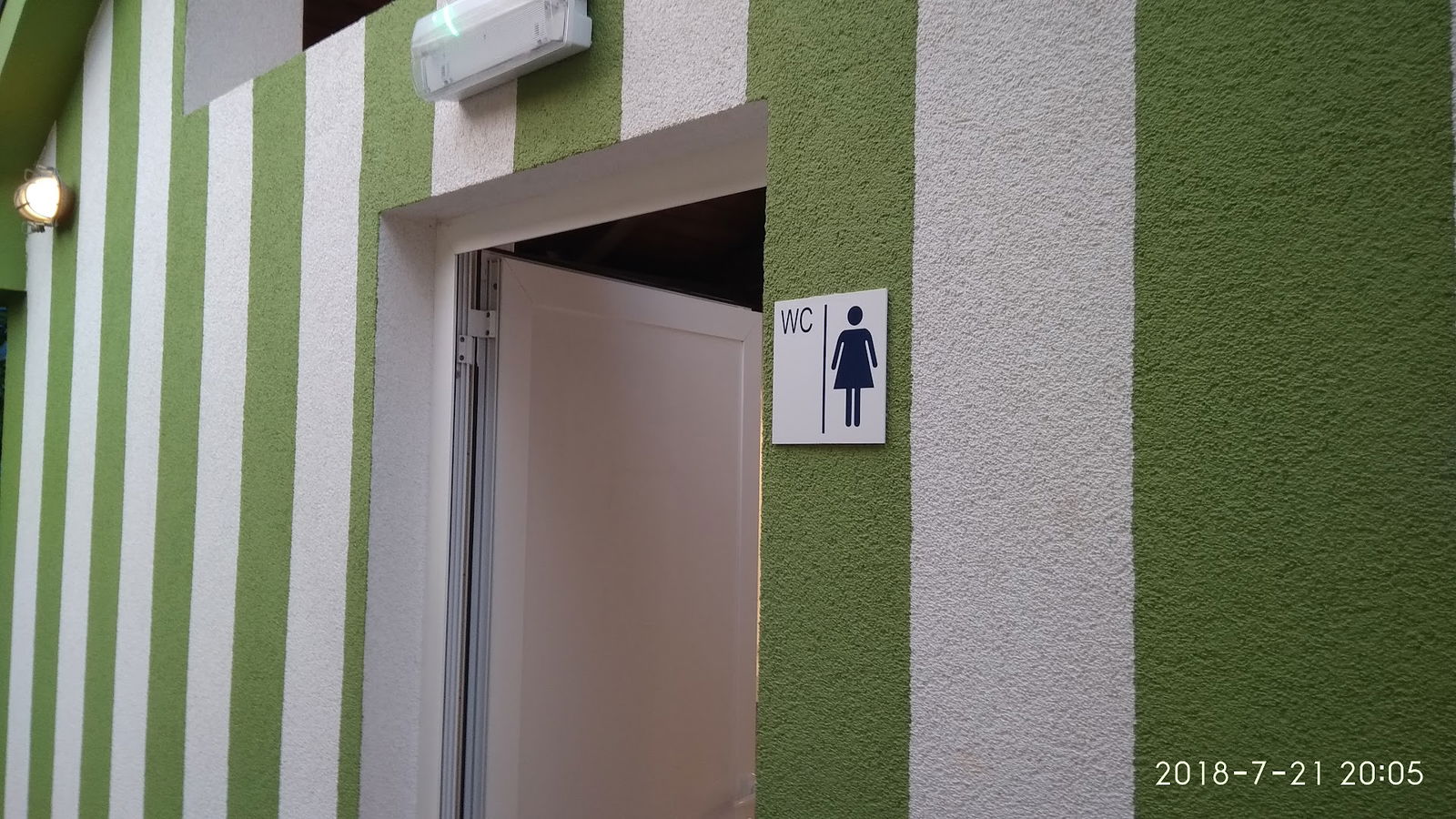 Women's public restroom and shower