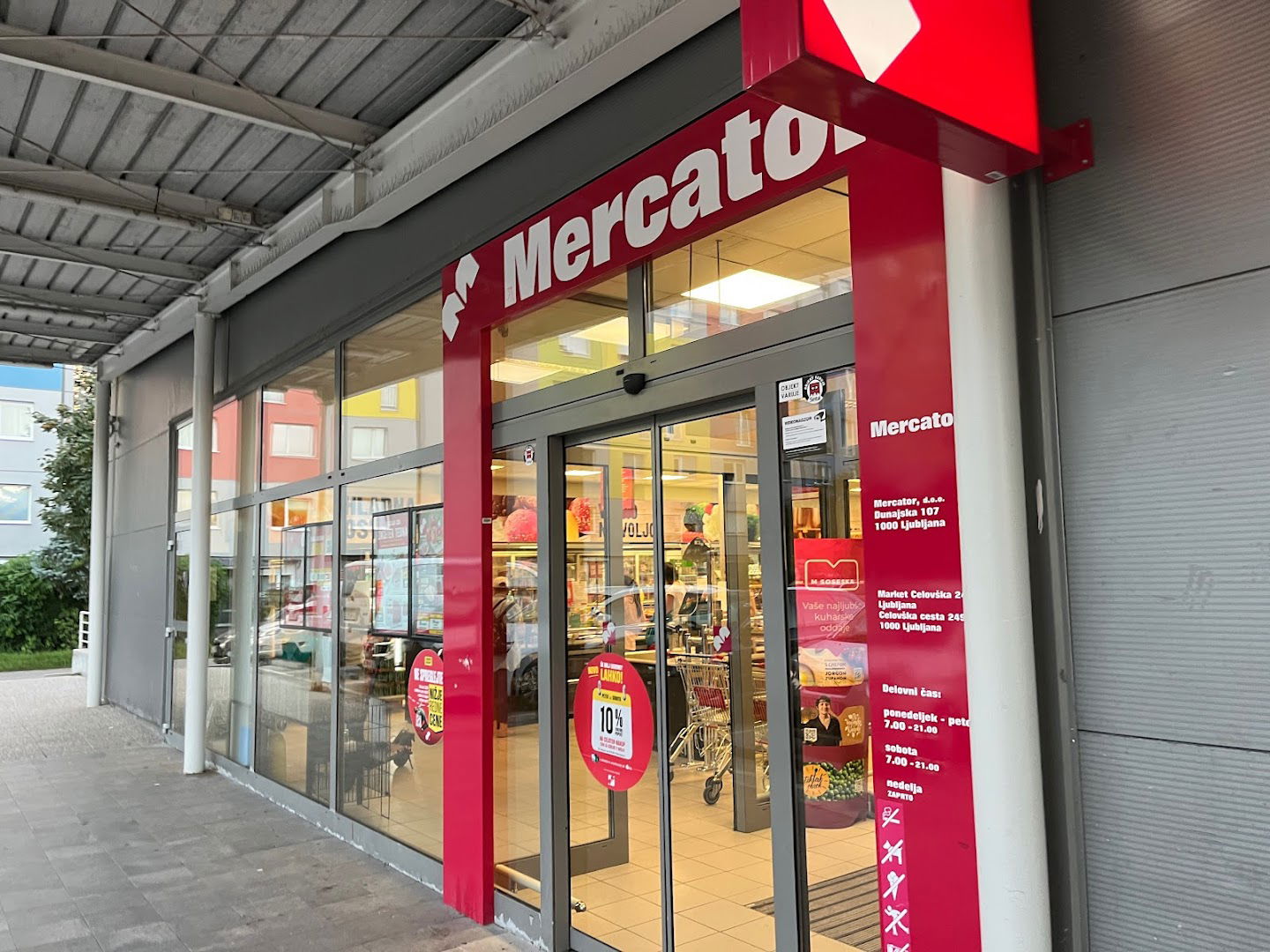 Poslovni sistem Mercator d.d., poslovna enota 104829 market celovška 249 Ljubljana