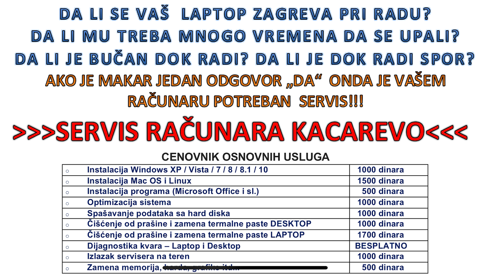 Servis Računara Kačarevo