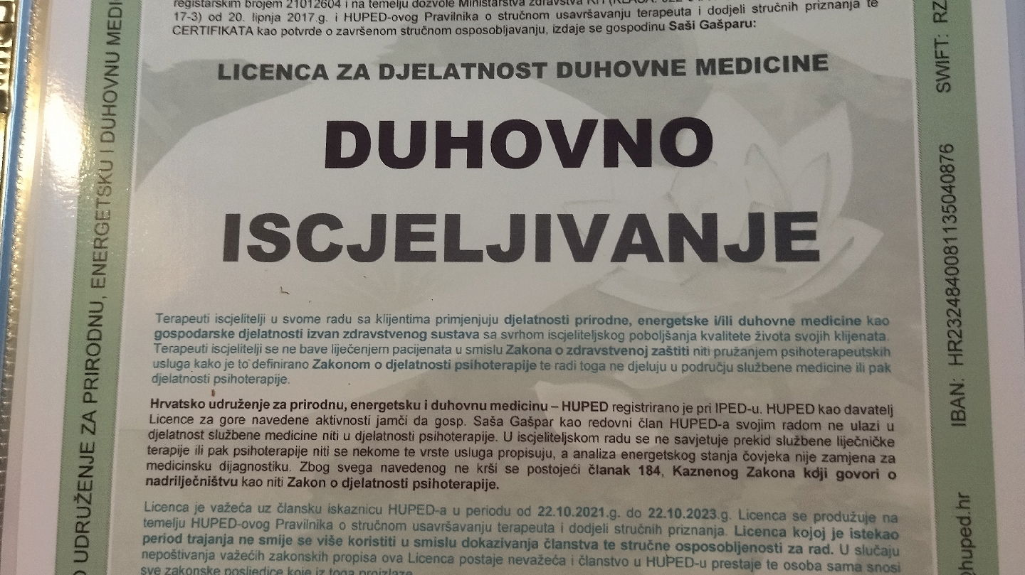 Duhovni iscijelitelj - SAŠA GAŠPAR