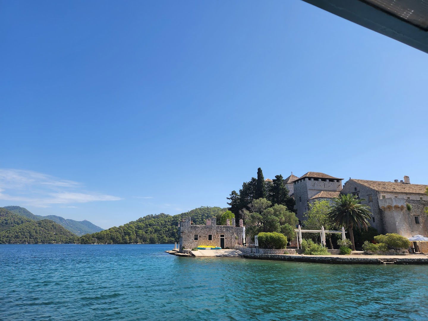 National park Mljet entrance and ticket stand