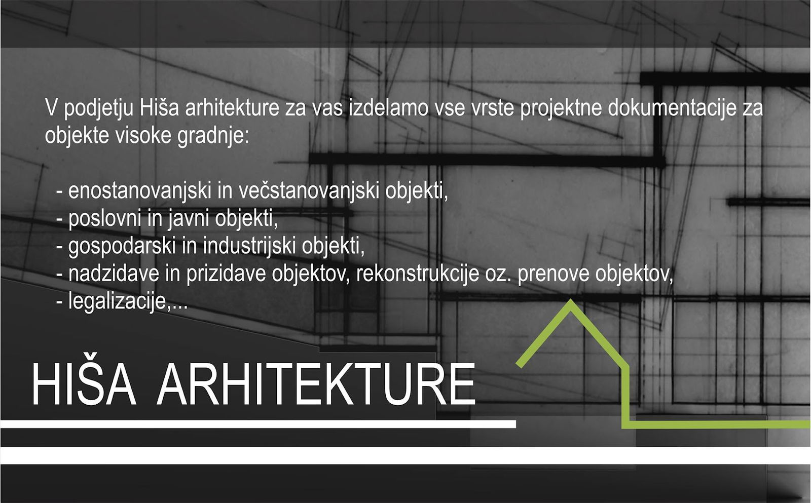 Hiša arhitekture, arhitektura, projektiranje, dizajn, svetovanje Gregor Petrovič s.p.