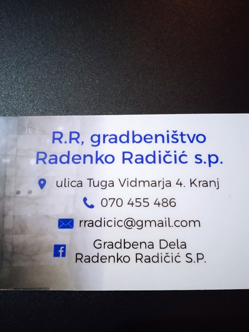 R.R, gradbeništvo, Radenko Radičić s.p.