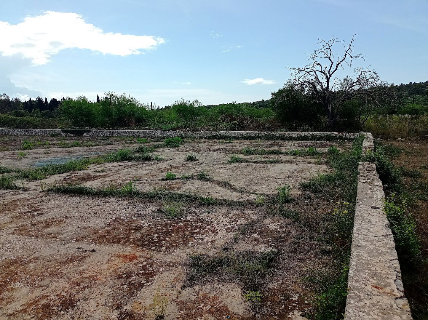 Large old water reservoir