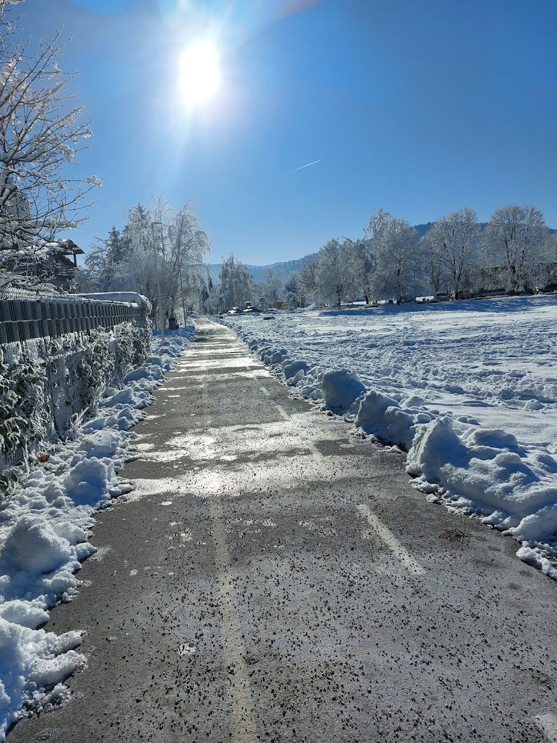 Kolesarska steza in pešpot Pucova ul. Ložnica