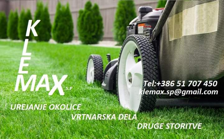 Klemax, urejanje okolice in druge storitve, Klemen Terčon s.p.