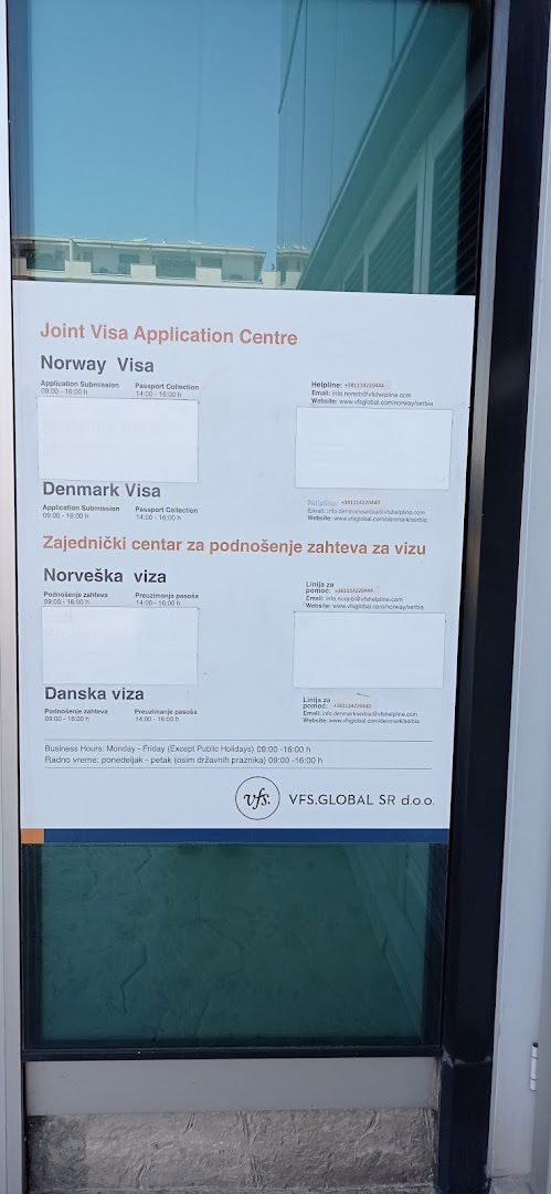 VFS Global Visa Application Centre in Belgrade