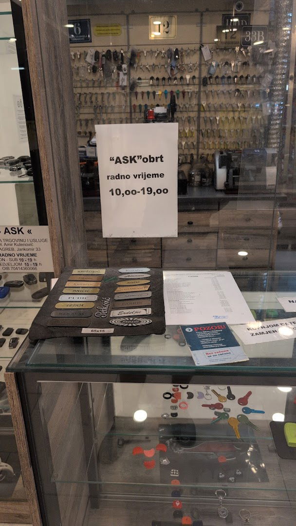 Ask obrt - Izrada i kodiranje ključeva